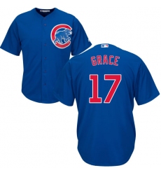 Men's Majestic Chicago Cubs #17 Mark Grace Replica Royal Blue Alternate Cool Base MLB Jersey