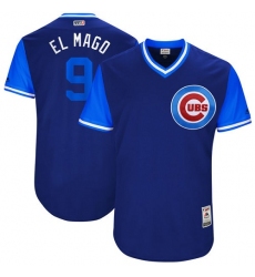 Men's Majestic Chicago Cubs #9 Javier Baez 