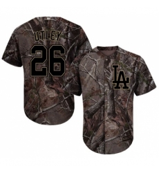 Men's Majestic Los Angeles Dodgers #26 Chase Utley Authentic Camo Realtree Collection Flex Base MLB Jersey