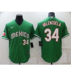 Men's Nike Los Angeles Dodgers #34 Fernando Valenzuela Green Authentic Jersey