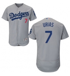Men's Majestic Los Angeles Dodgers #7 Julio Urias Gray Alternate Flex Base Authentic Collection MLB Jersey