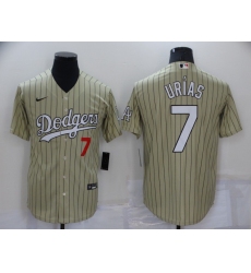 Men's Nike Los Angeles Dodgers #7 Julio Urias Camo Stripes Authentic Jersey