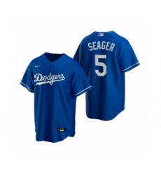 Men's Los Angeles Dodgers #5 Corey Seager Nike Royal Replica Alternate Jersey