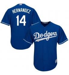 Men's Majestic Los Angeles Dodgers #14 Enrique Hernandez Replica Royal Blue Alternate Cool Base MLB Jersey