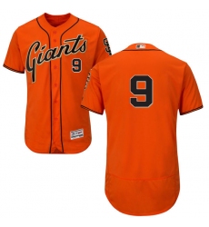 Men's Majestic San Francisco Giants #9 Brandon Belt Orange Alternate Flex Base Authentic Collection MLB Jersey