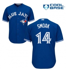 Youth Majestic Toronto Blue Jays #14 Justin Smoak Authentic Blue Alternate MLB Jersey