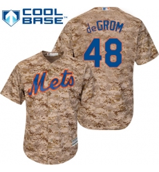 Men's Majestic New York Mets #48 Jacob deGrom Authentic Camo Alternate Cool Base MLB Jersey