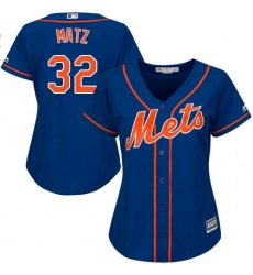 Women's Majestic New York Mets #32 Steven Matz Replica Royal Blue Alternate Home Cool Base MLB Jersey