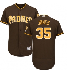 Men's Majestic San Diego Padres #35 Randy Jones Brown Alternate Flex Base Authentic Collection MLB Jersey