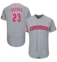 Men's Majestic Cincinnati Reds #23 Adam Duvall Grey Flexbase Authentic Collection MLB Jersey