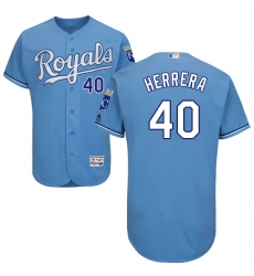 Men's Majestic Kansas City Royals #40 Kelvin Herrera Light Blue Alternate Flex Base Authentic Collection MLB Jersey