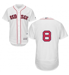 Men's Majestic Boston Red Sox #8 Carl Yastrzemski White Home Flex Base Authentic Collection MLB Jersey