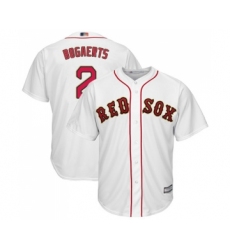 Youth Boston Red Sox #2 Xander Bogaerts Authentic White 2019 Gold Program Cool Base Baseball Jersey