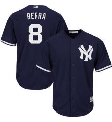 Youth Majestic New York Yankees #8 Yogi Berra Replica Navy Blue Alternate MLB Jersey