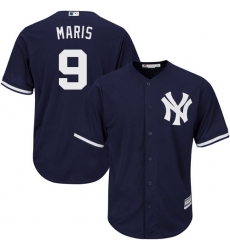 Men's Majestic New York Yankees #9 Roger Maris Replica Navy Blue Alternate MLB Jersey