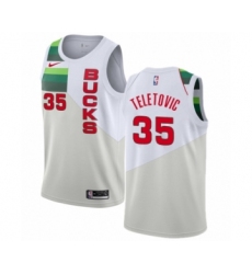 Youth Nike Milwaukee Bucks #35 Mirza Teletovic White Swingman Jersey - Earned Edition