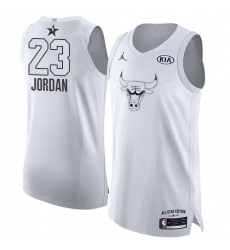 Men's Nike Chicago Bulls #23 Michael Jordan Authentic White 2018 All-Star Game