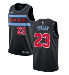 Men's Nike Chicago Bulls #23 Michael Jordan Swingman Black NBA Jersey - City Edition