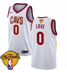 Youth Nike Cleveland Cavaliers #0 Kevin Love Authentic White 2018 NBA Finals Bound NBA Jersey - Association Edition