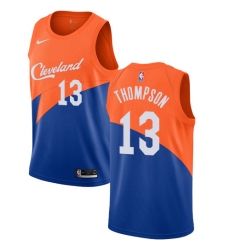 Men's Nike Cleveland Cavaliers #13 Tristan Thompson Swingman Blue NBA Jersey - City Edition