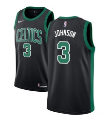 Men's Adidas Boston Celtics #3 Dennis Johnson Swingman Black NBA Jersey - Statement Edition
