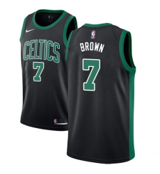 Women's Adidas Boston Celtics #7 Jaylen Brown Authentic Black NBA Jersey - Statement Edition