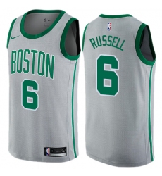 Youth Nike Boston Celtics #6 Bill Russell Swingman Gray NBA Jersey - City Edition