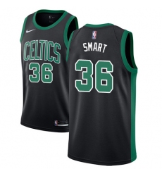 Men's Adidas Boston Celtics #36 Marcus Smart Authentic Black NBA Jersey - Statement Edition