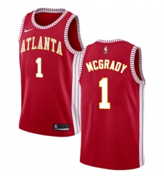 Youth Nike Atlanta Hawks #1 Tracy Mcgrady Authentic Red NBA Jersey Statement Edition