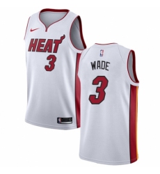 Women's Nike Miami Heat #3 Dwyane Wade Authentic NBA Jersey - Association Edition