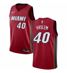 Men's Nike Miami Heat #40 Udonis Haslem Swingman Red NBA Jersey Statement Edition