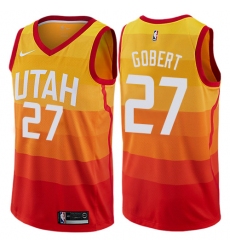 Men's Nike Utah Jazz #27 Rudy Gobert Swingman Orange NBA Jersey - City Edition