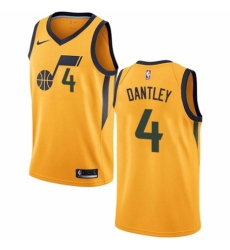 Women's Nike Utah Jazz #4 Adrian Dantley Swingman Gold NBA Jersey Statement Edition