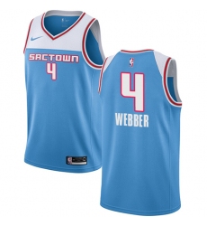 Men's Nike Sacramento Kings #4 Chris Webber Swingman Blue NBA Jersey - 2018 19 City Edition