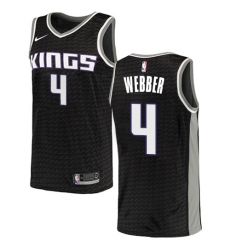 Women's Nike Sacramento Kings #4 Chris Webber Swingman Black NBA Jersey Statement Edition