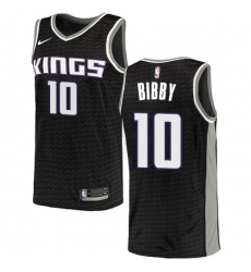 Men's Nike Sacramento Kings #10 Mike Bibby Swingman Black NBA Jersey Statement Edition