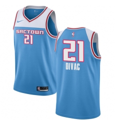 Women's Nike Sacramento Kings #21 Vlade Divac Swingman Blue NBA Jersey - 2018 19 City Edition
