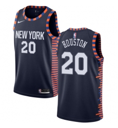 Women's Nike New York Knicks #20 Allan Houston Swingman Navy Blue NBA Jersey - 2018 19 City Edition