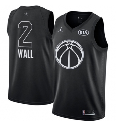 Men's Nike Jordan Washington Wizards #2 John Wall Swingman Black 2018 All-Star Game NBA Jersey