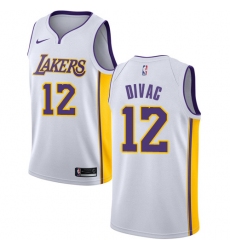 Women's Nike Los Angeles Lakers #12 Vlade Divac Authentic White NBA Jersey - Association Edition