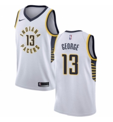 Women's Nike Indiana Pacers #13 Paul George Authentic White NBA Jersey - Association Edition