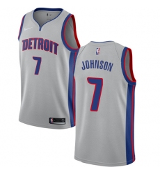 Youth Nike Detroit Pistons #7 Stanley Johnson Swingman Silver NBA Jersey Statement Edition