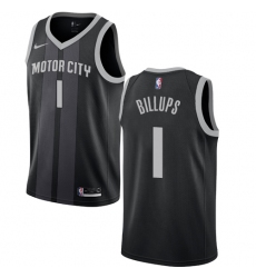 Men's Nike Detroit Pistons #1 Chauncey Billups Swingman Black NBA Jersey - City Edition