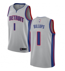 Youth Nike Detroit Pistons #1 Chauncey Billups Authentic Silver NBA Jersey Statement Edition