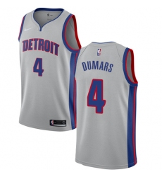 Youth Nike Detroit Pistons #4 Joe Dumars Authentic Silver NBA Jersey Statement Edition