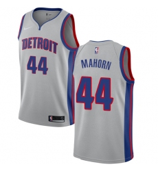 Women's Nike Detroit Pistons #44 Rick Mahorn Authentic Silver NBA Jersey Statement Edition