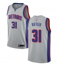 Women's Nike Detroit Pistons #31 Caron Butler Swingman Silver NBA Jersey Statement Edition