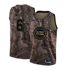Women's Nike Detroit Pistons #6 Terry Mills Swingman Camo Realtree Collection NBA Jersey
