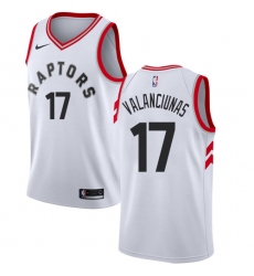 Women's Nike Toronto Raptors #17 Jonas Valanciunas Authentic White NBA Jersey - Association Edition