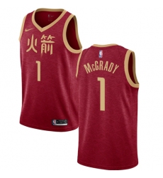 Women's Nike Houston Rockets #1 Tracy McGrady Swingman Red NBA Jersey - 2018 19 City Edition